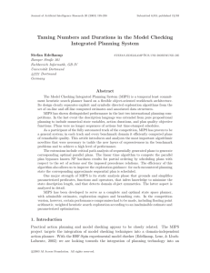 Taming Numbers and Durations in the Model Checking Integrated Planning System Abstract