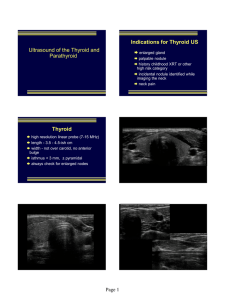 Ultrasound of the Thyroid and Parathyroid