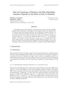 How the Landscape of Random Job Shop Scheduling Matthew J. Streeter