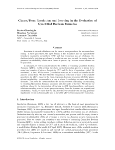 Clause/Term Resolution and Learning in the Evaluation of Quantified Boolean Formulas