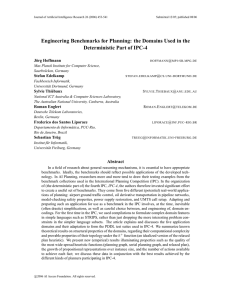 Engineering Benchmarks for Planning: the Domains Used in the J¨org Hoffmann @