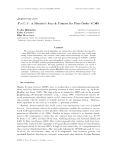 Engineering Note FluCaP : A Heuristic Search Planner for First-Order MDPs Steﬀen H¨