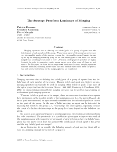 The Strategy-Proofness Landscape of Merging Abstract Patricia Everaere S´