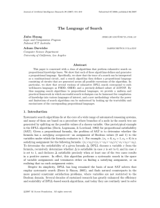 The Language of Search Jinbo Huang Adnan Darwiche