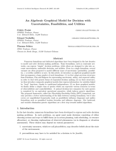 An Algebraic Graphical Model for Decision with Uncertainties, Feasibilities, and Utilities C´