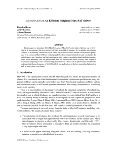 M S : An Efﬁcient Weighted Max-SAT Solver INI