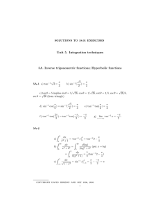 Unit  5.  Integration  techniques