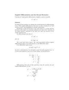 Implicit  Diﬀerentiation  and  the  Second ...