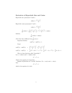 Derivatives  of  Hyperbolic  Sine  and ...