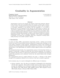 Graduality in Argumentation Abstract Claudette Cayrol Marie-Christine Lagasquie-Schiex