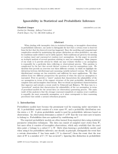 Ignorability in Statistical and Probabilistic Inference Abstract Manfred Jaeger