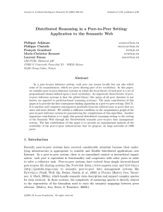 Distributed Reasoning in a Peer-to-Peer Setting: Application to the Semantic Web