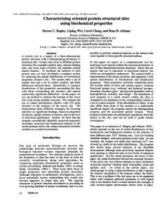 Characterizing oriented protein structural  sites using  biochemical properties