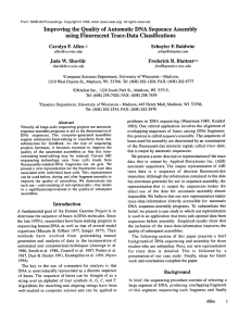 Improving the  Quality  of  Automatic DNA Sequence Assembly