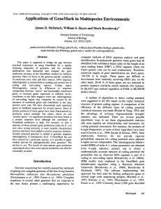 Applications  of  GeneMark in  Multispecies  Environments