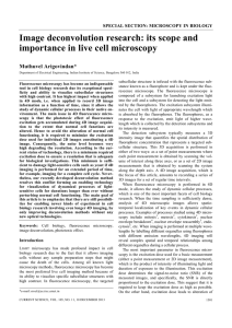 Image deconvolution research: its scope and importance in live cell microscopy