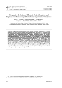 Comparative Evaluation of Zoledronic Acid, Alfacalcidol, and
