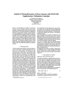 Analysis of Strong Resonance in Power Systems with STATCOM Supplementary Modulation Controller