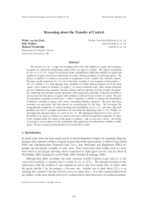 Reasoning about the Transfer of Control Wiebe van der Hoek W .V