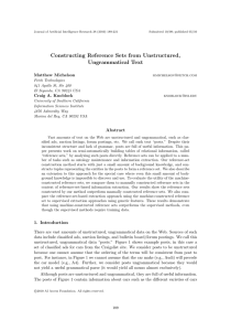 Constructing Reference Sets from Unstructured, Ungrammatical Text Matthew Michelson Craig A. Knoblock