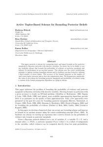 Active Tuples-Based Scheme for Bounding Posterior Beliefs Bozhena Bidyuk Rina Dechter