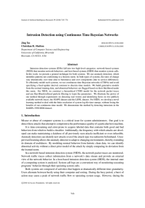 Intrusion Detection using Continuous Time Bayesian Networks Jing Xu @ .