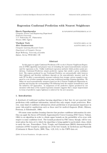 Regression Conformal Prediction with Nearest Neighbours Harris Papadopoulos