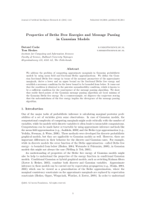 Properties of Bethe Free Energies and Message Passing in Gaussian Models