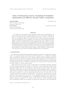 Value of Information Lattice: Exploiting Probabilistic