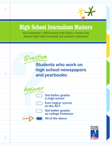 High School Journalism Matters