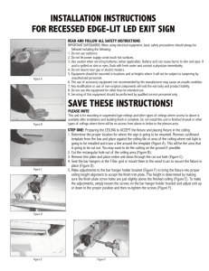 INSTALLATION INSTRUCTIONS FOR RECESSED EDGE-LIT LED EXIT SIGN