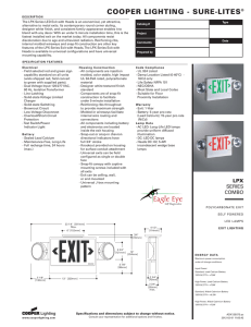 COOPER LIGHTING - SURE-LITES ®