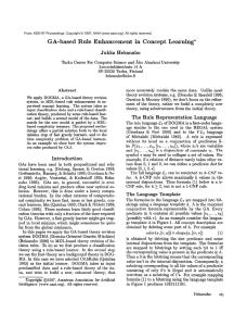 GA-based Rule  Enhancement in  Concept Learning*