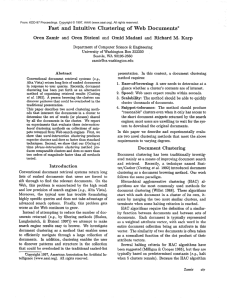 Fast&amp;d Intuitive Clustering of  Web  Documents*