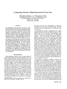 Comparing  Massive  High-dimensional Data  Sets