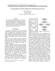 A Robust System Architecture for Mining Semi-structured Data