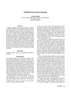 Multidimensional Mereotopology Antony Galton Abstract
