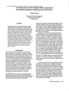 An  Empirical  Test  of  the ... Generalized  Prediction  Using  Recursive  Neural ...