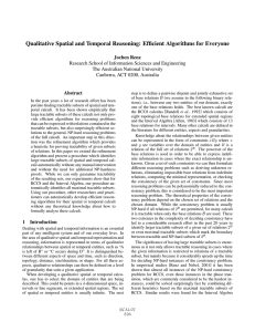Qualitative Spatial and Temporal Reasoning: Efﬁcient Algorithms for Everyone