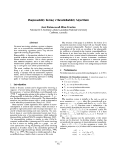 Diagnosability Testing with Satisﬁability Algorithms
