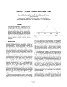Qualitative Temporal Reasoning about Vague Events