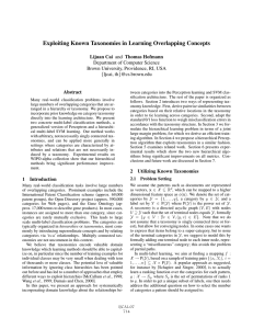 Exploiting Known Taxonomies in Learning Overlapping Concepts