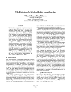 Utile Distinctions for Relational Reinforcement Learning