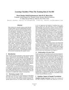 Learning Classiﬁers When The Training Data Is Not IID
