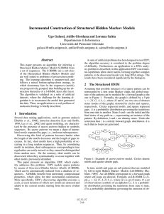 Incremental Construction of Structured Hidden Markov Models