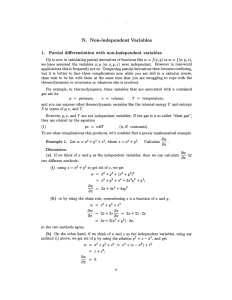 N.  Non-independent Variables