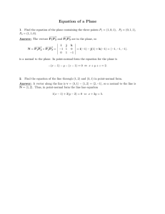 Equation  of  a  Plane