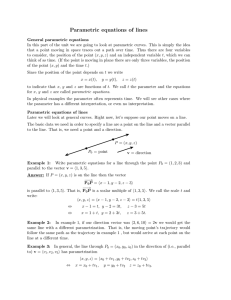 Parametric  equations  of  lines