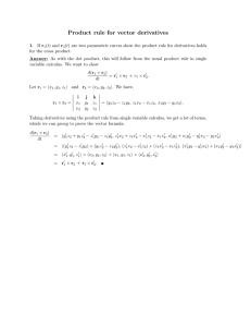 Product  rule  for  vector  derivatives