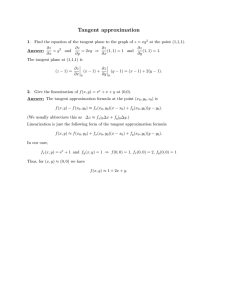 Tangent  approximation